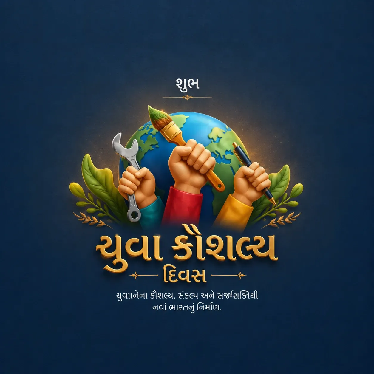 World Youth skill day Poster Template
