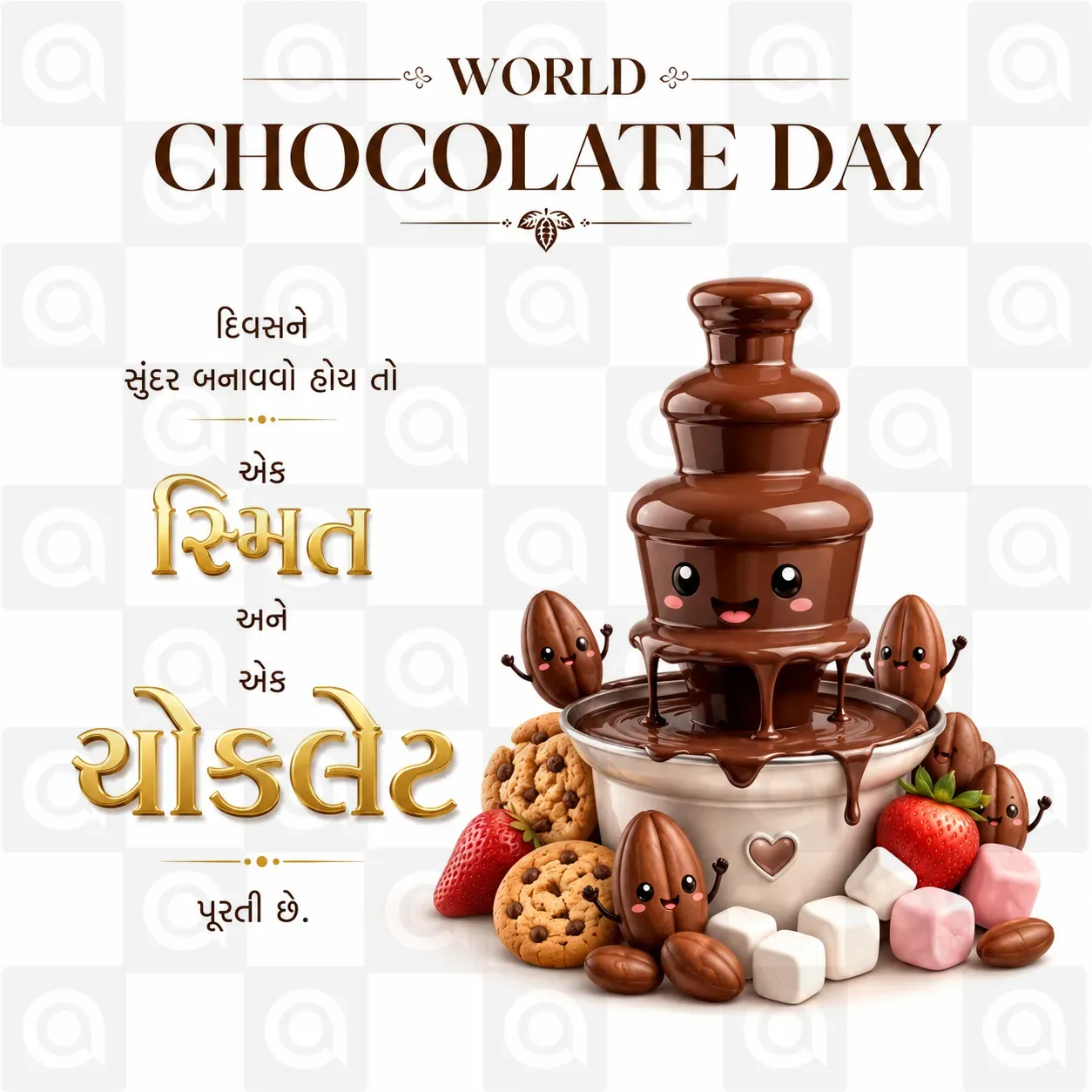World Chocolate Day Poster Template
