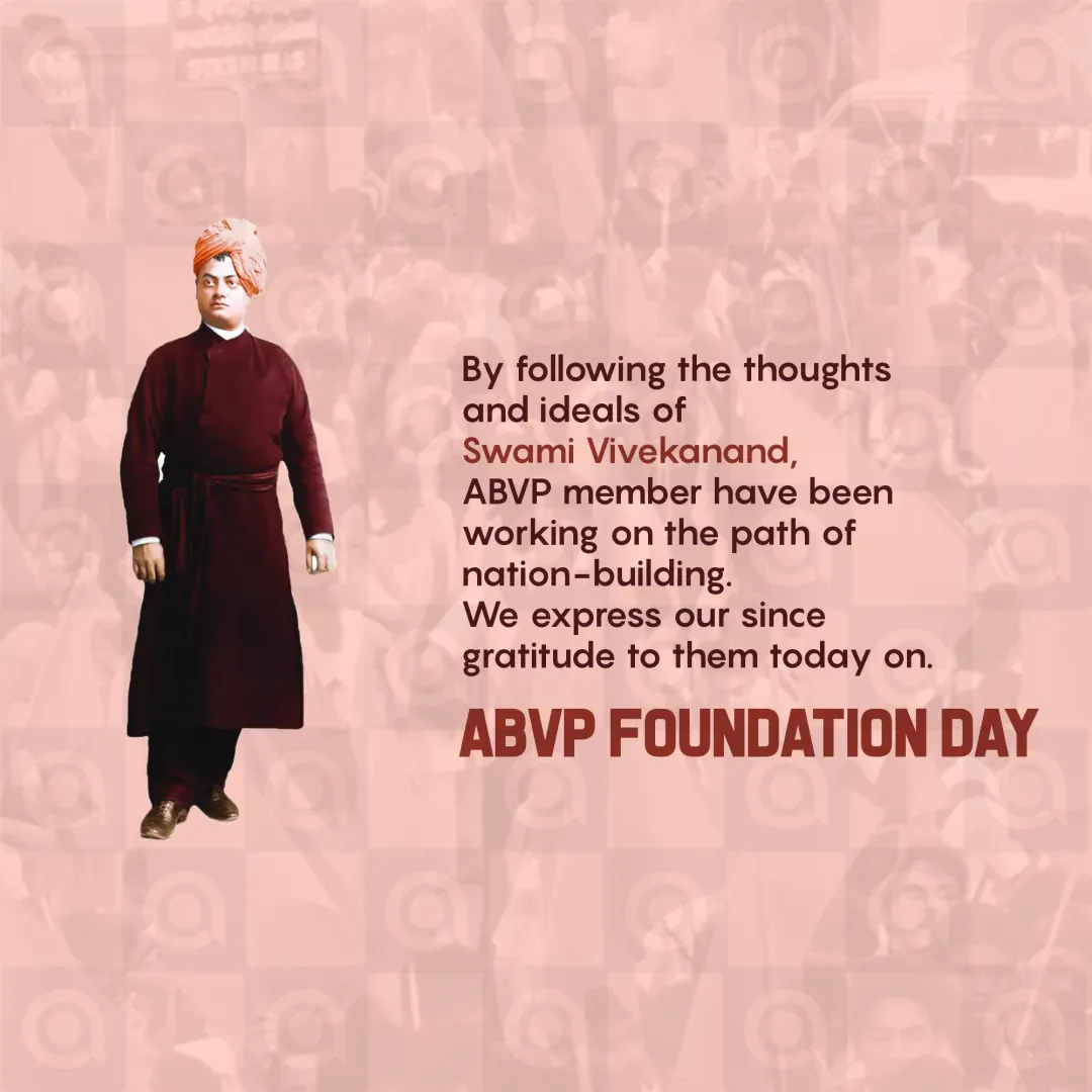 Akhil Bharatiya Vidyarthi Sthapna Diwas Poster Template