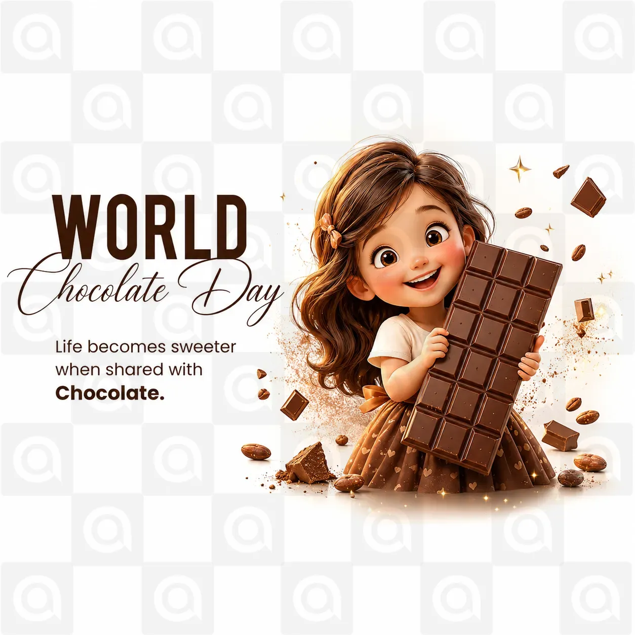 World Chocolate Day Poster Template