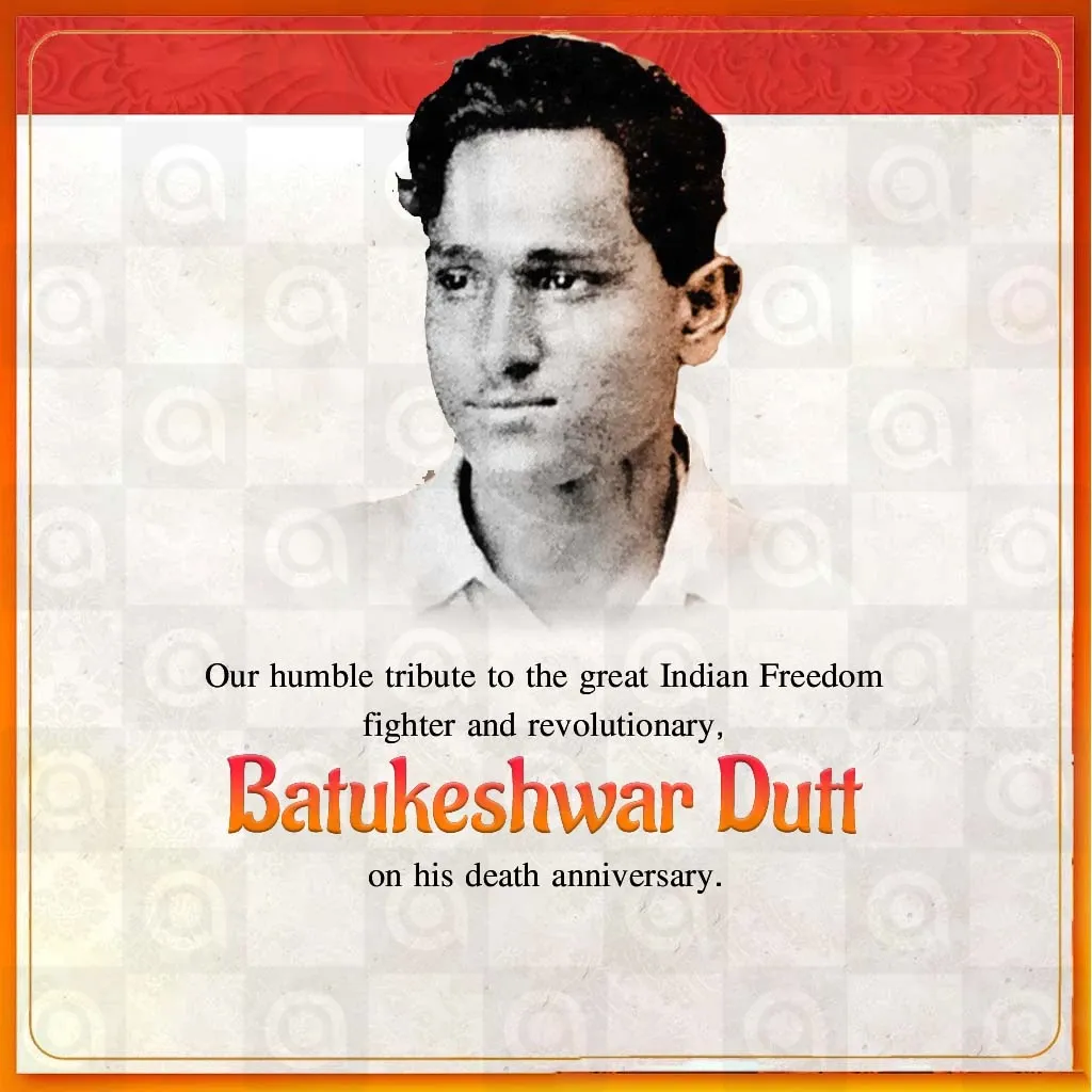Batukeshwar Dutt's death anniversary Poster Template