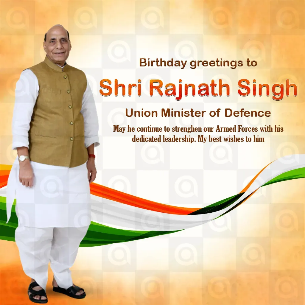 Rajnath Singh Jayanti Poster Template