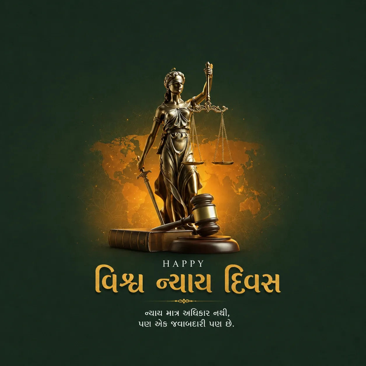 World Justice Day Poster Template