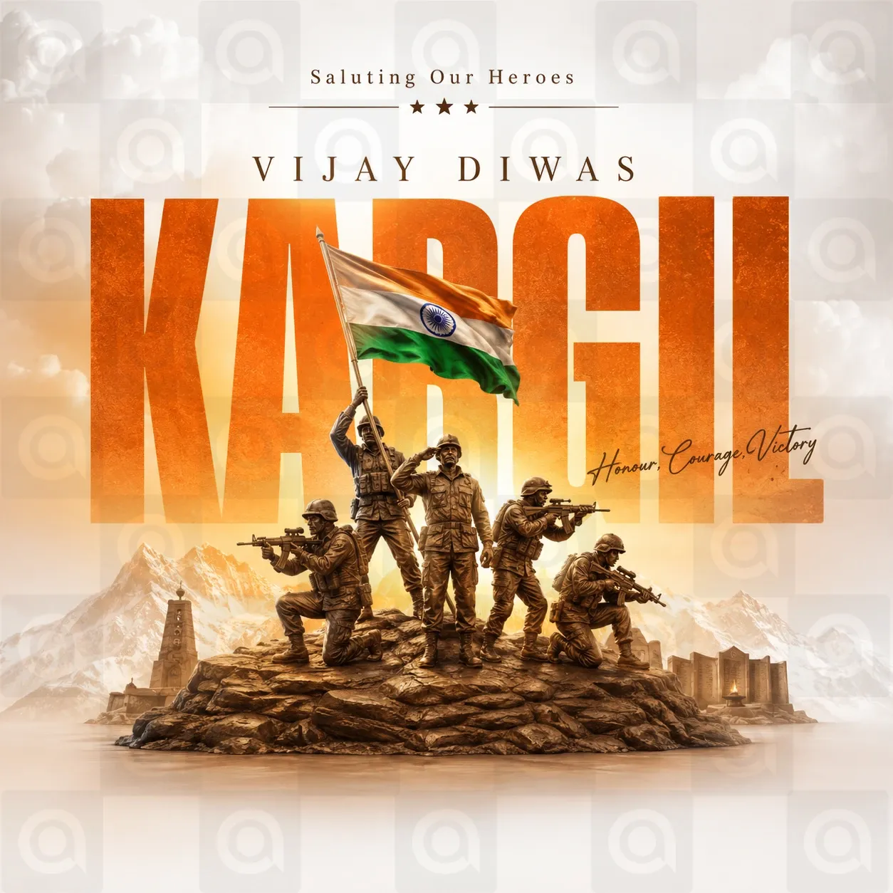 Kargil Vijay Diwas Poster Template