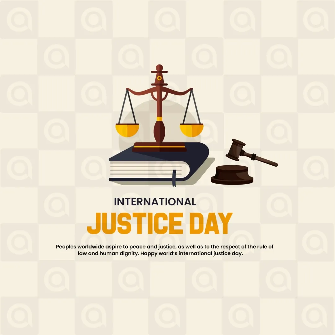 World Justice Day Poster Template