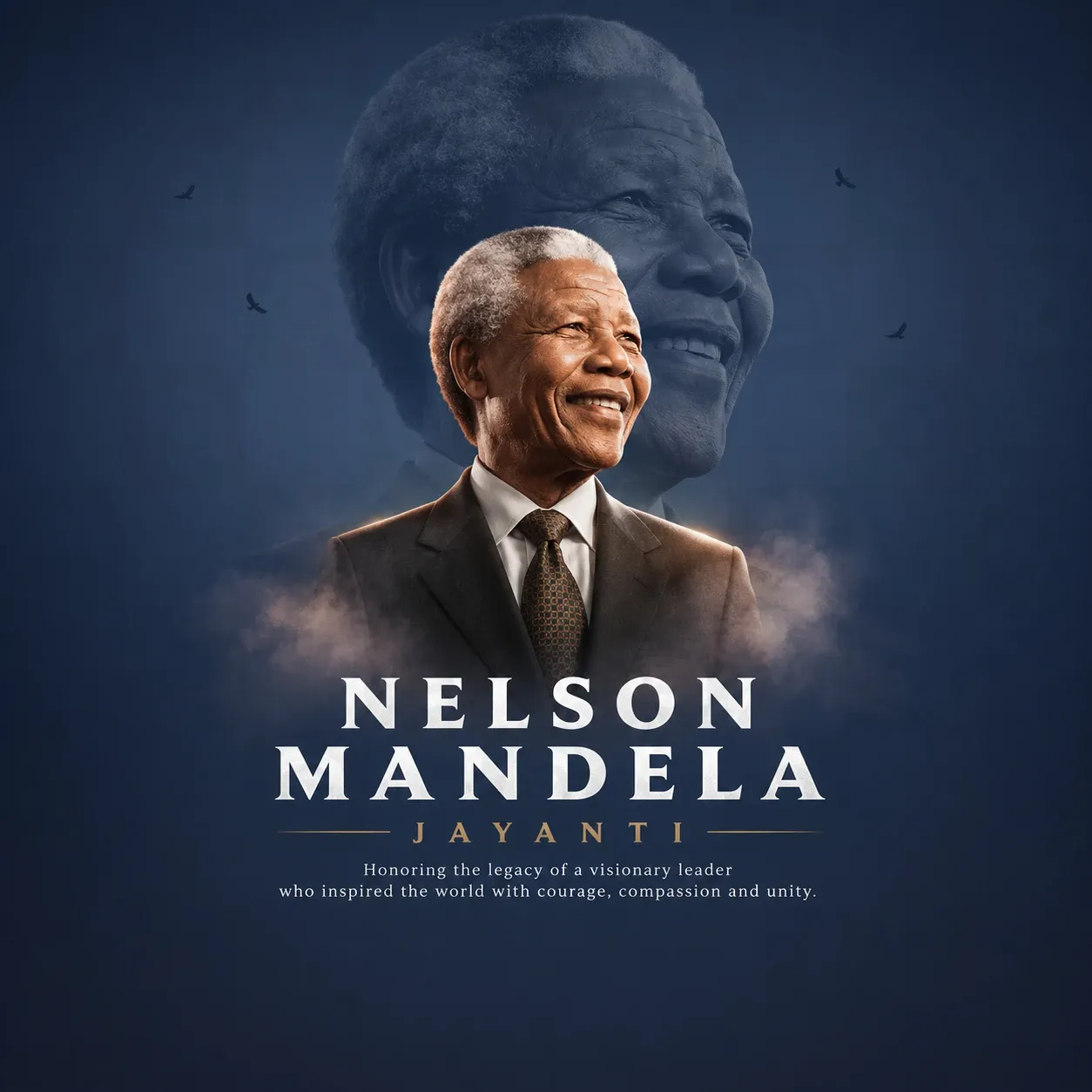 Nelson Mandela Jayanti Poster Template