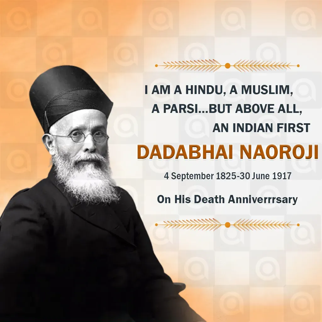 Dadabhai Naoroji's Death Anniversary Poster Template - Free Download