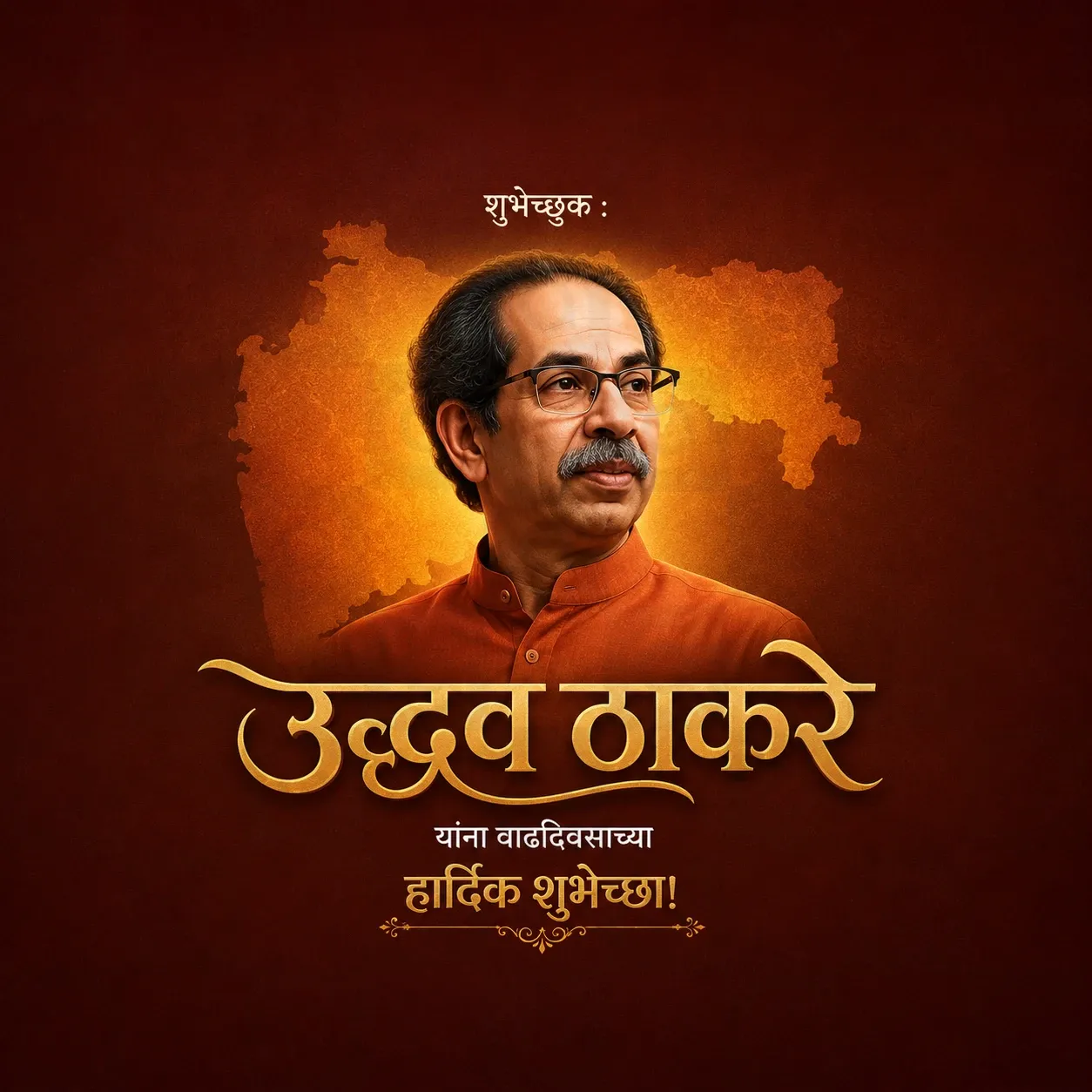 Uddhav Thackeray's Birthday Poster Template