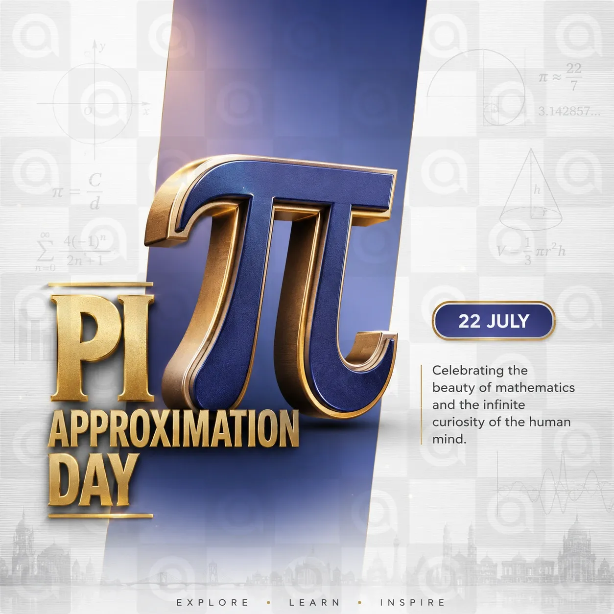 Pi Approximation Day Poster Template