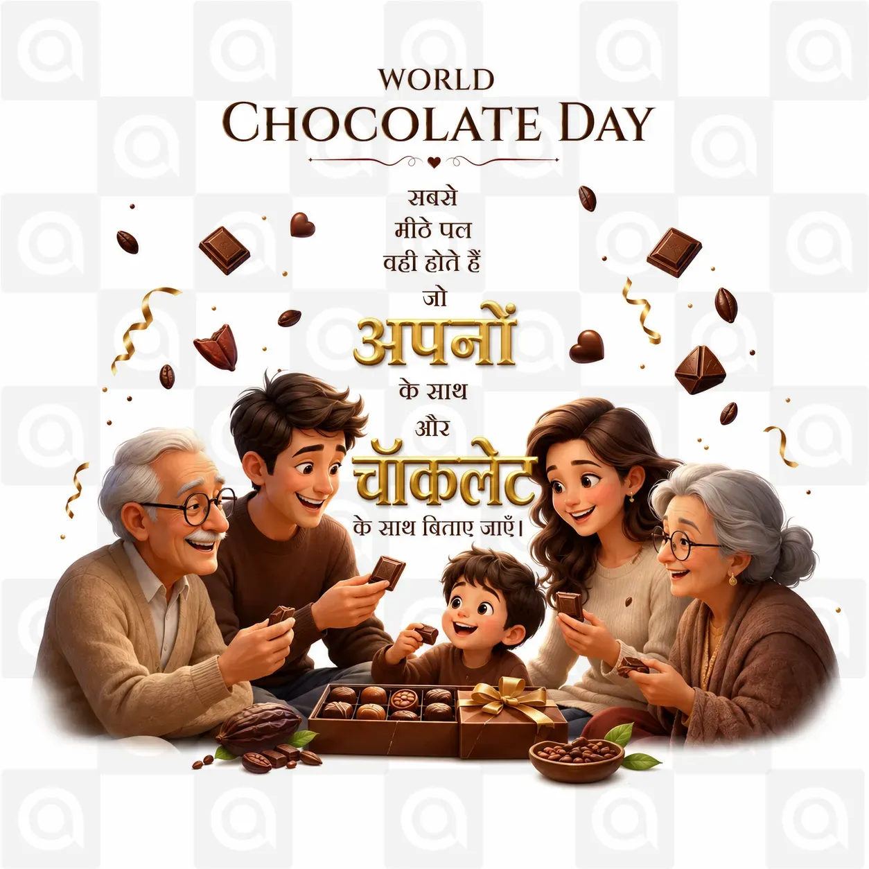 World Chocolate Day Poster Template - Free Download