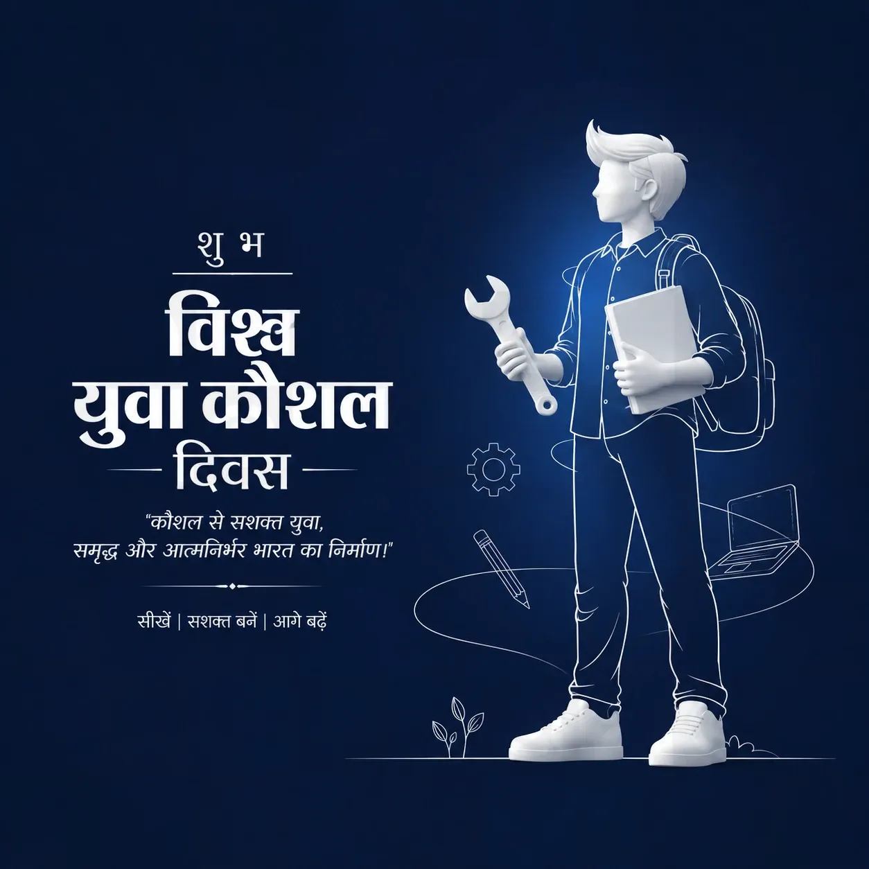 World Youth skill day Poster Template