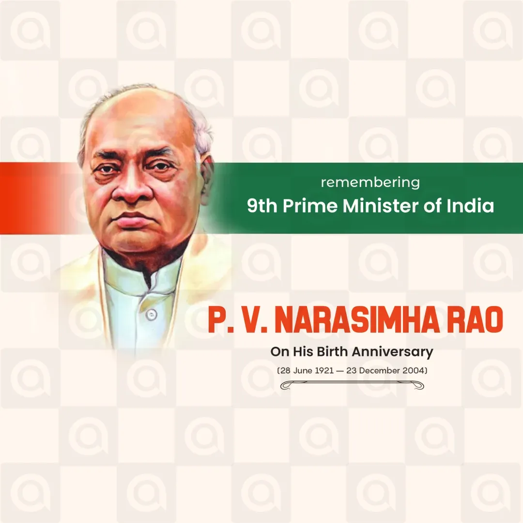 P. V. Narasimha Rao Birth Anniversary Poster Template
