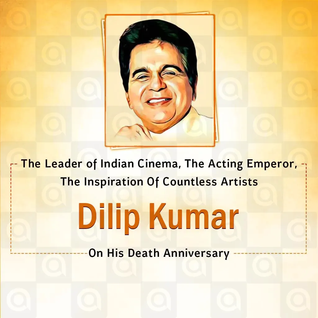 Dilipkumar Death Anniversary Poster Template