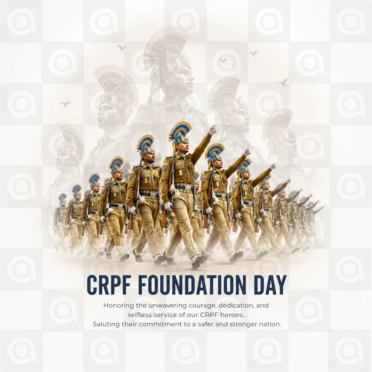 CRPF Foundation Day Poster Template - Design 2