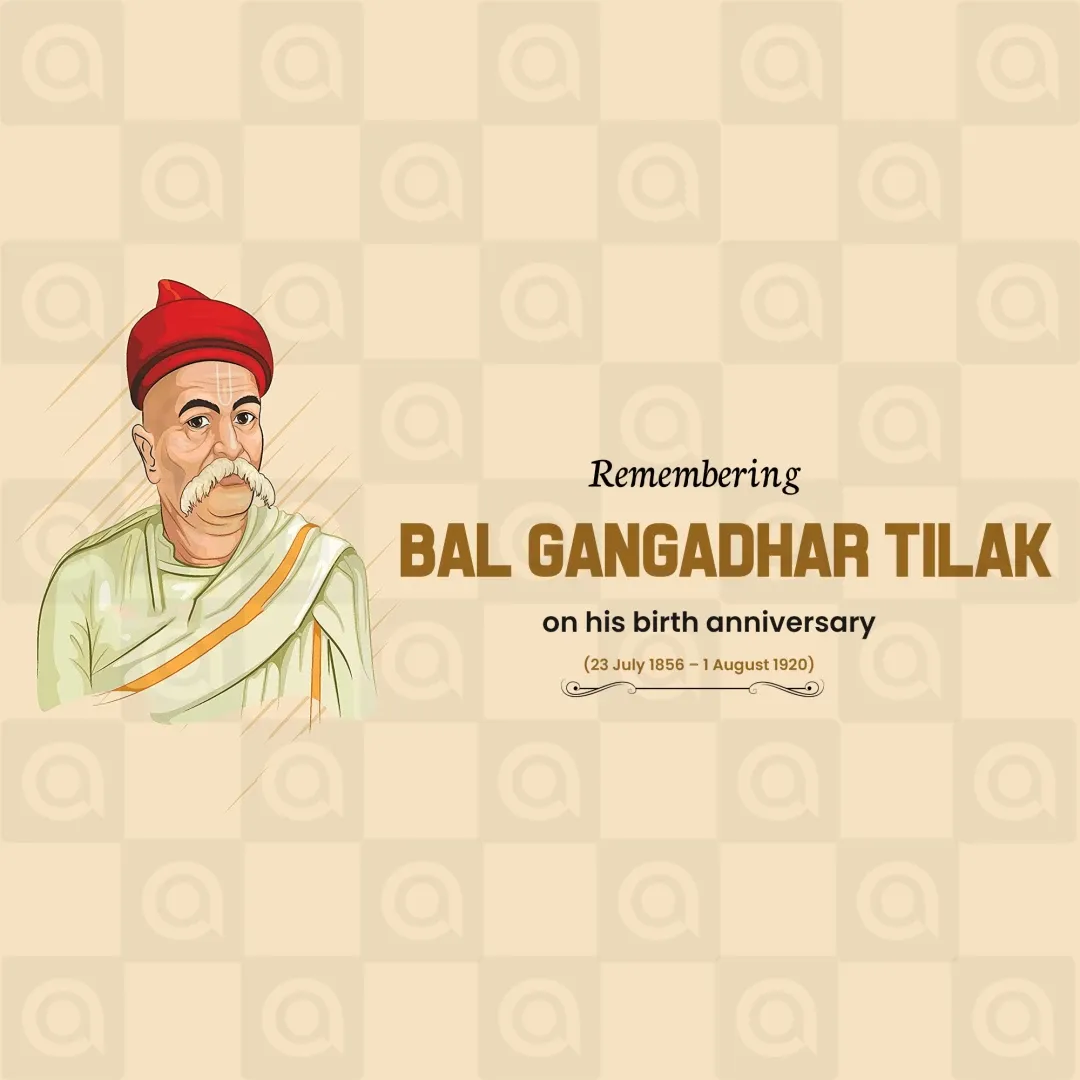Lokmanya Bal Gangadhar Tilak Jayanti Poster Template