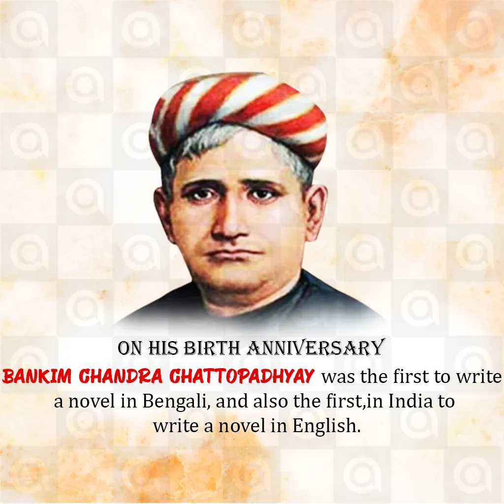 Bankim Chandra Chatterjee Birth Anniversary Poster Template