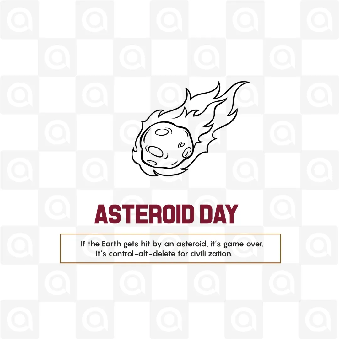 International Asteroid Day Poster Template - Free Download