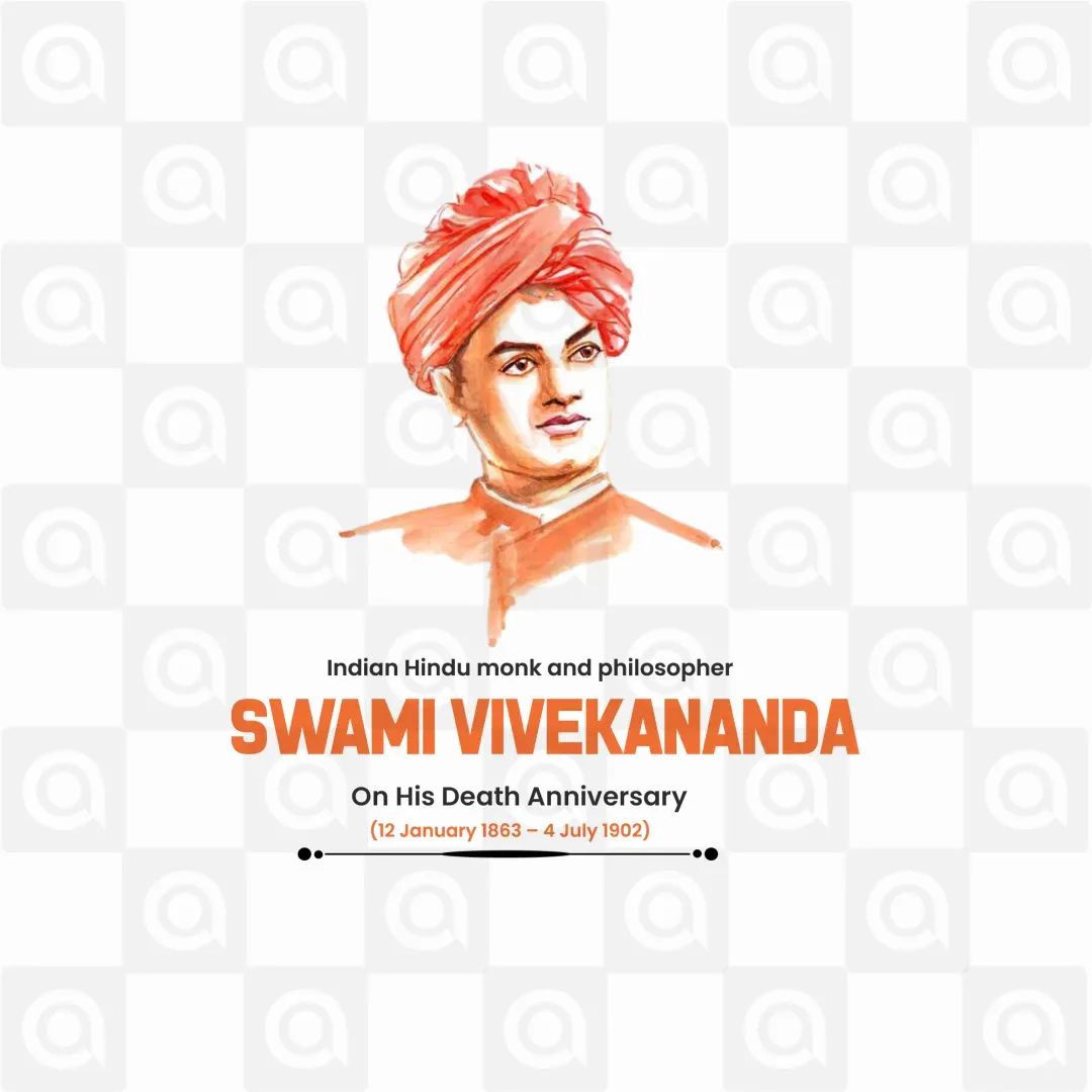 Swami Vivekananda Death Anniversary Poster Template
