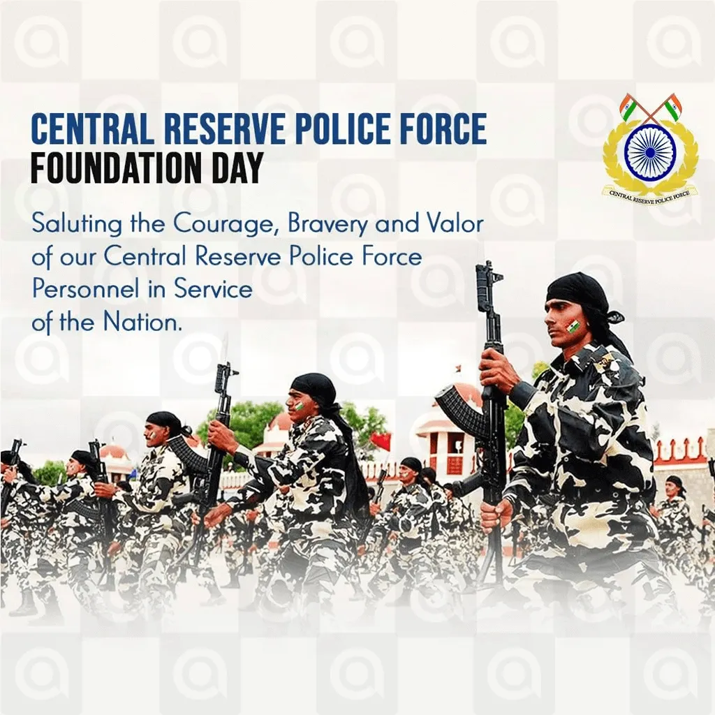 CRPF Foundation Day Poster Template