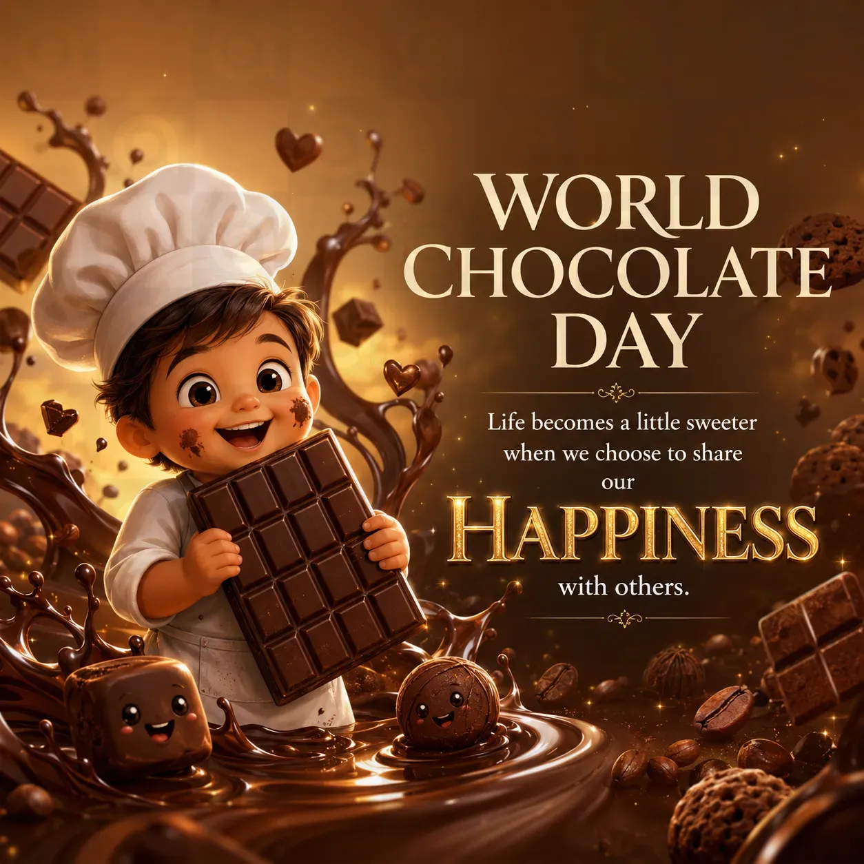 World Chocolate Day Poster Template