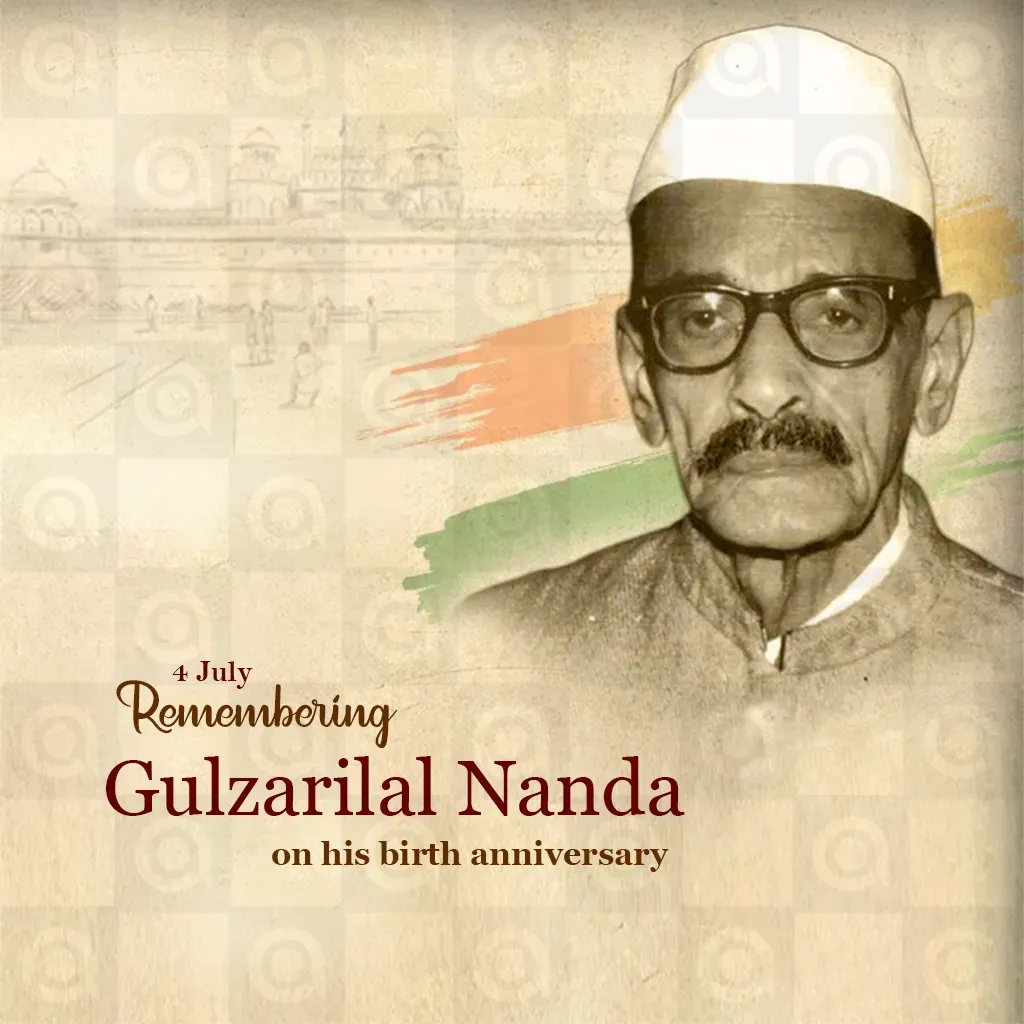 Gulzari Lal Nanda Jayanti Poster Template - Free Download