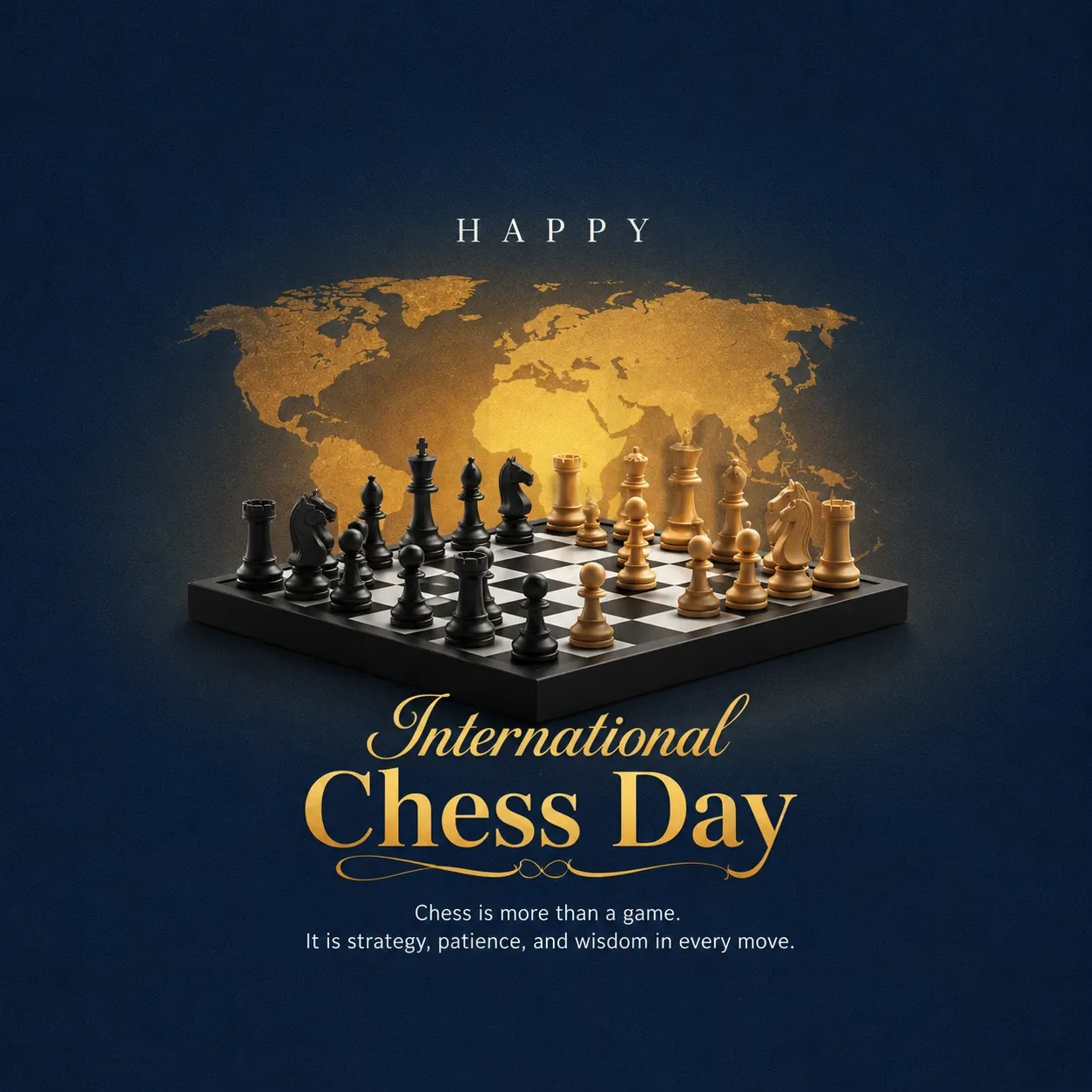 International Chess Day Poster Template