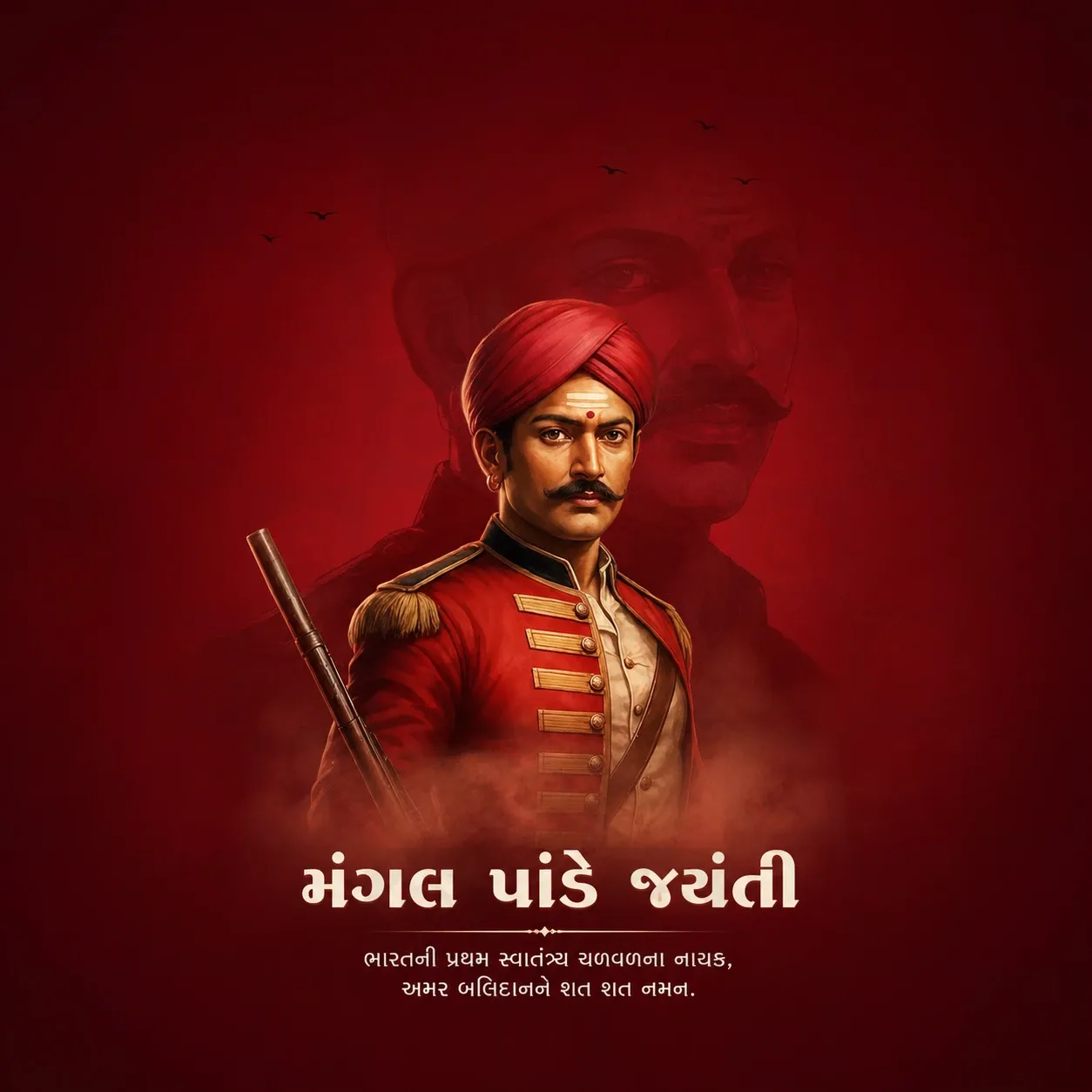 Mangal Pandey Jayanti Poster Template