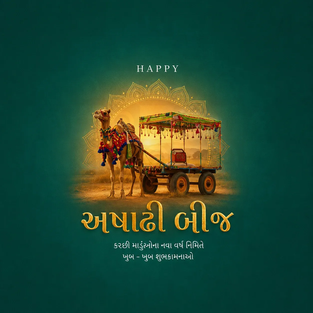 Jagannath Rath Yatra (અષાઢી બીજ) Poster Template
