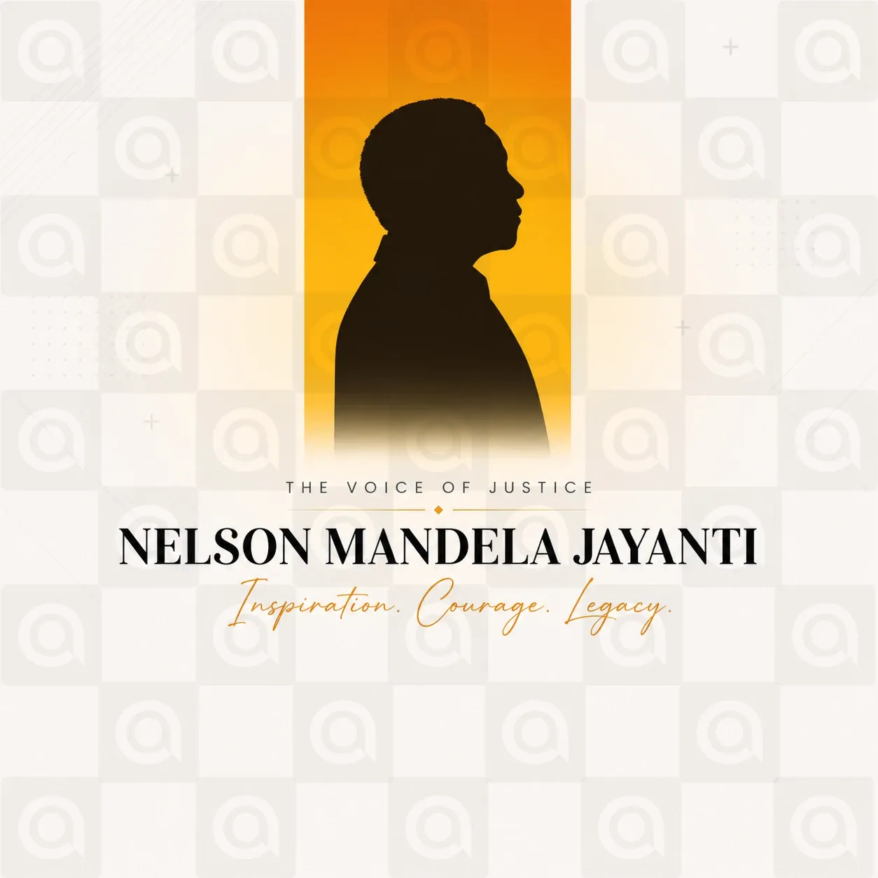 Nelson Mandela Jayanti Poster Template - Free Download