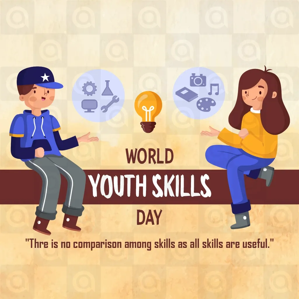 World Youth skill day Poster Template
