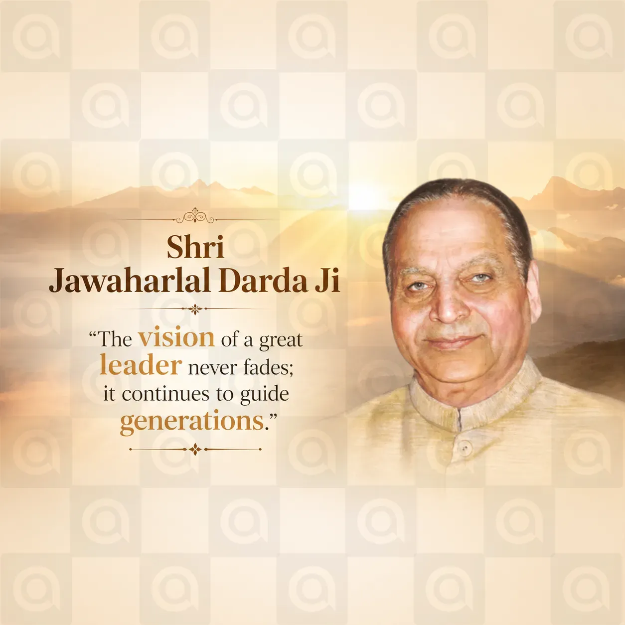 Shri Jawaharlal Darda Ji Poster Template