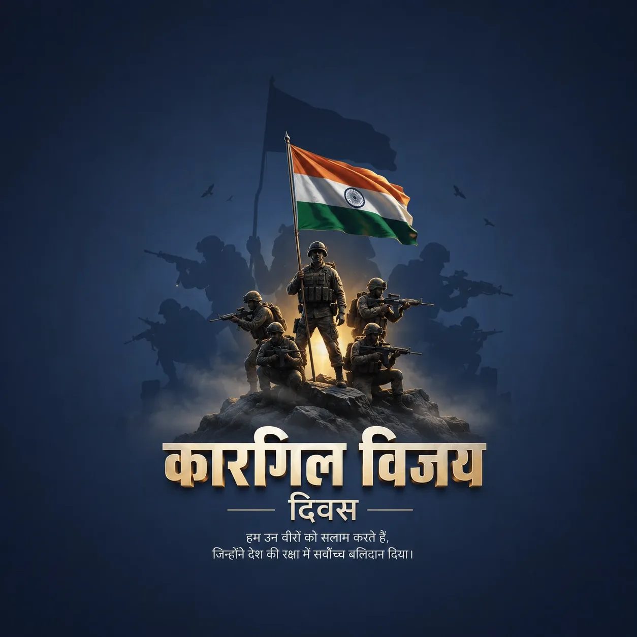 Kargil Vijay Diwas Poster Template - Free Download