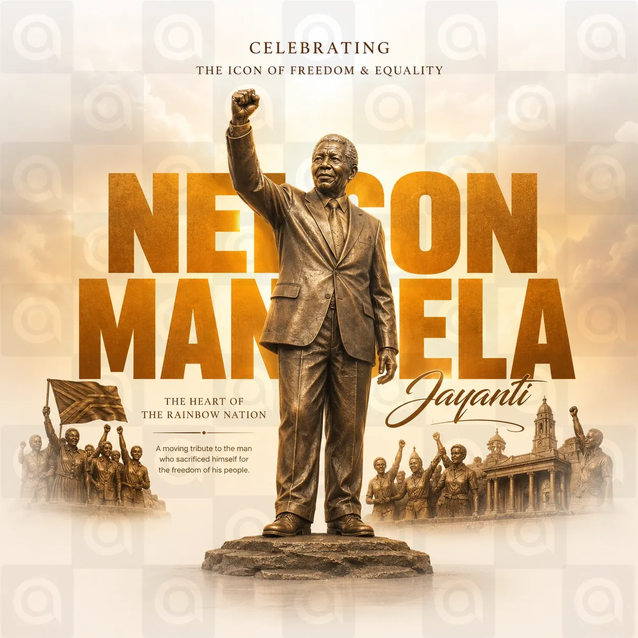 Nelson Mandela Jayanti Poster Template
