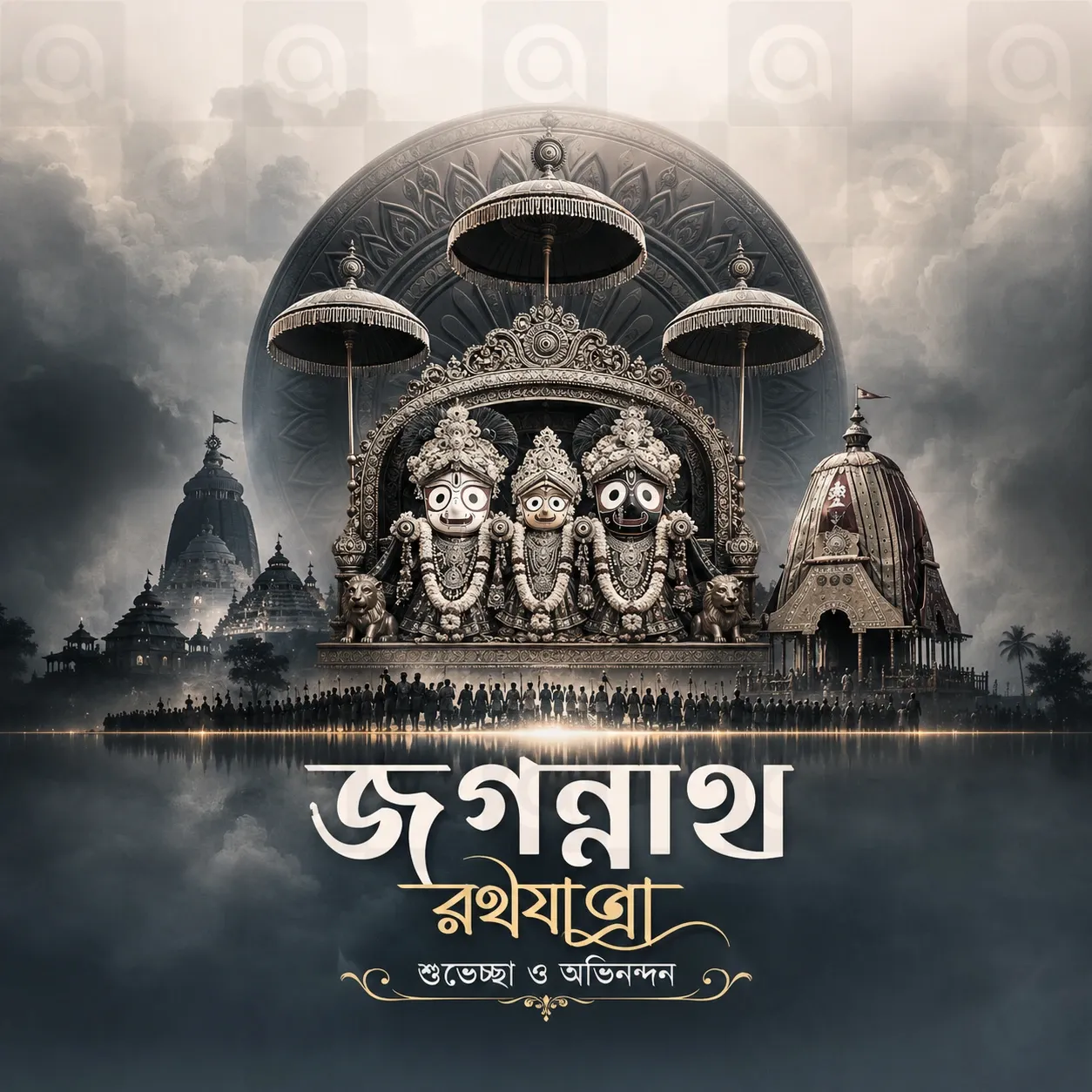Jagannath Rath Yatra (અષાઢી બીજ) Poster Template