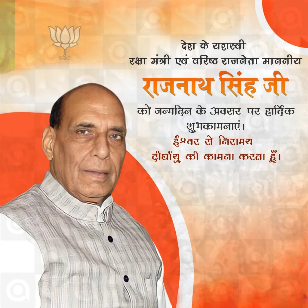 Rajnath Singh Jayanti Poster Template
