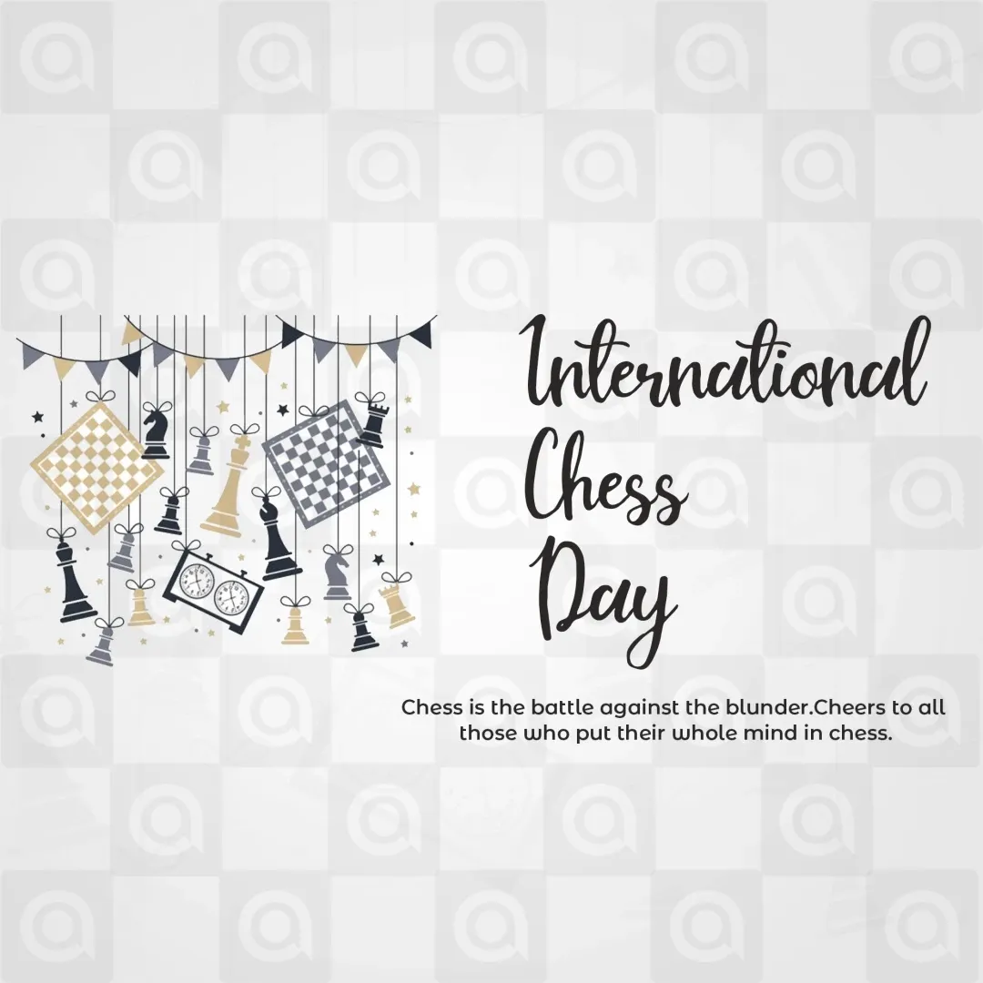 International Chess Day Poster Template