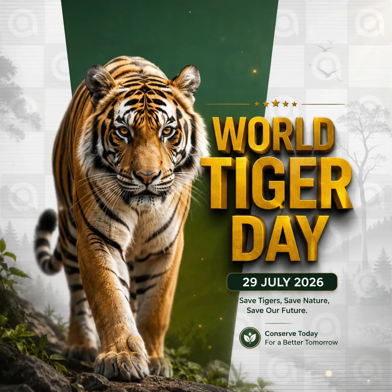 World Tiger Day Poster Template - Design 5