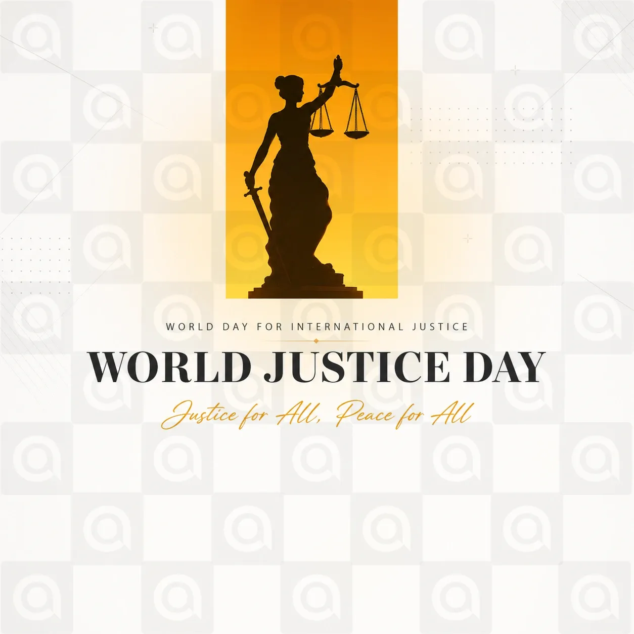 World Justice Day Poster Template - Free Download