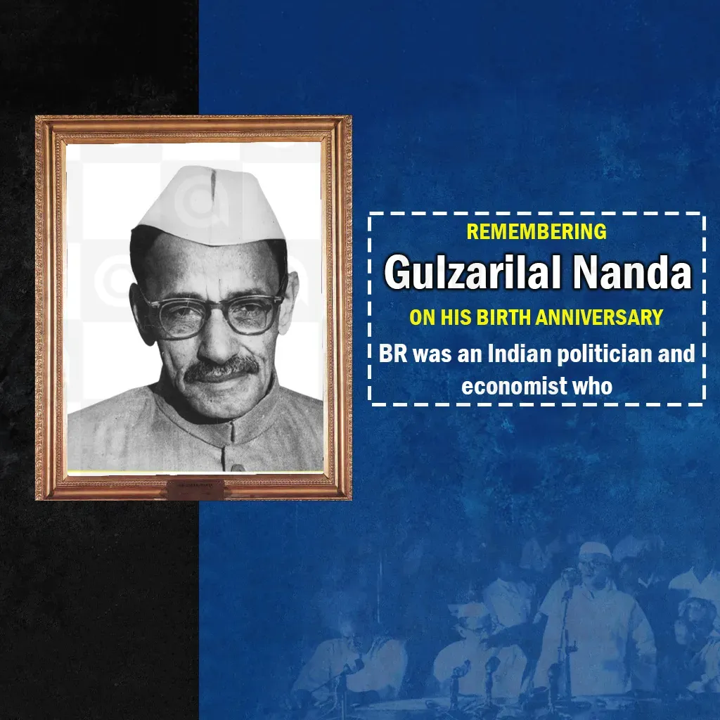 Gulzari Lal Nanda Jayanti Poster Template