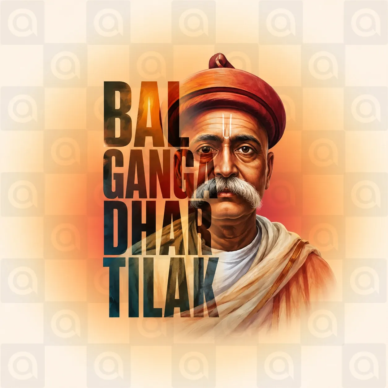 Bal Gangadhar Tilak's death anniversary Poster Template
