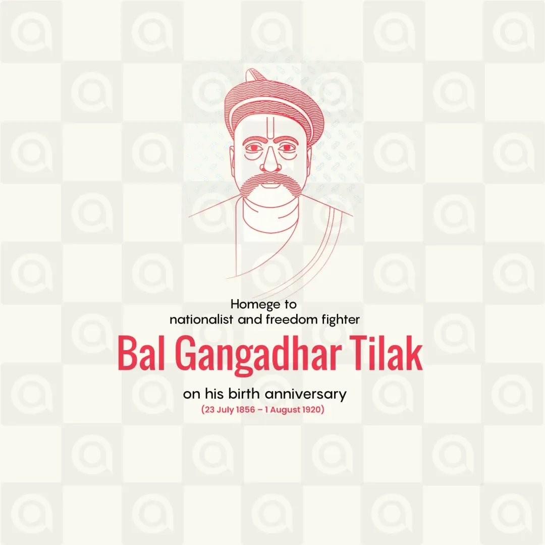 Lokmanya Bal Gangadhar Tilak Jayanti Poster Template