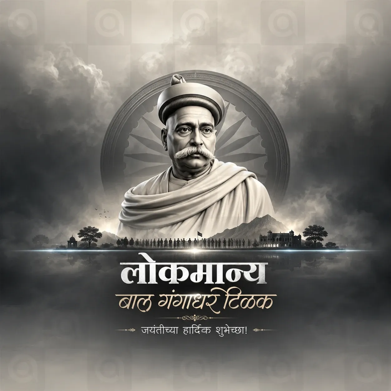Lokmanya Bal Gangadhar Tilak Jayanti Poster Template