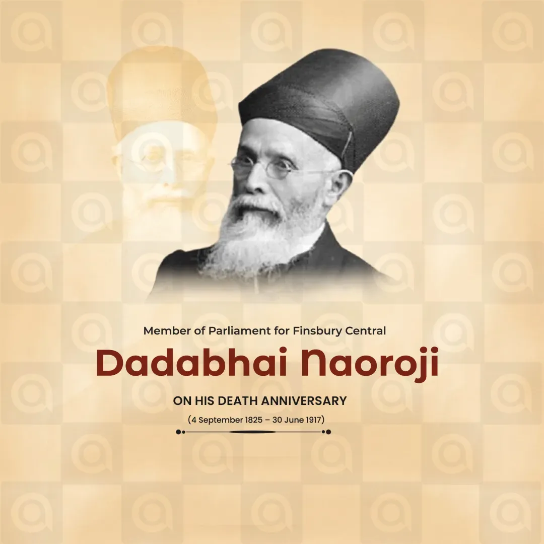 Dadabhai Naoroji's Death Anniversary Poster Template