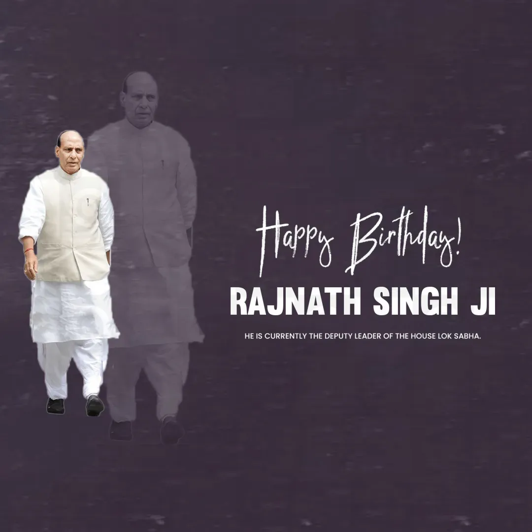 Rajnath Singh Jayanti Poster Template