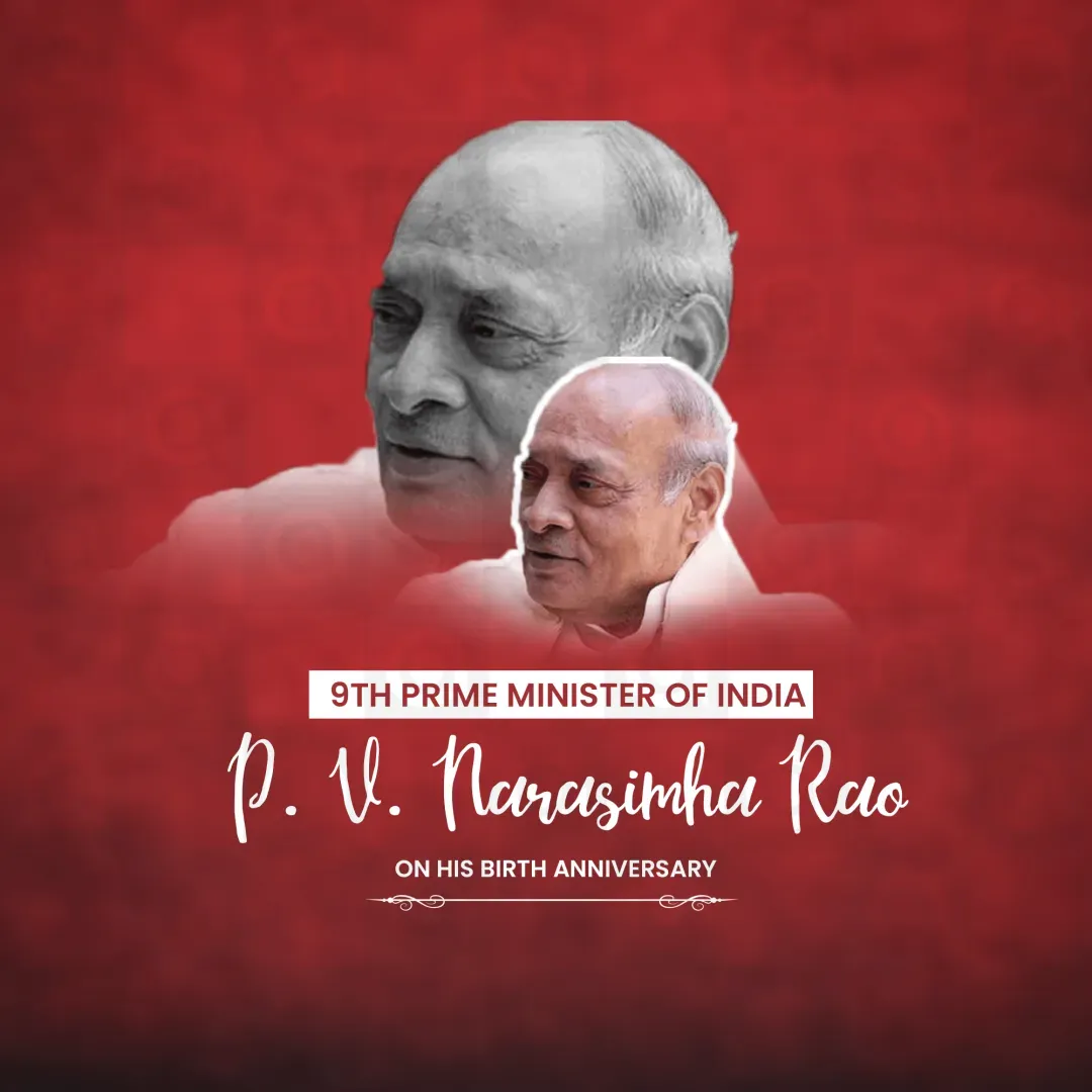 P. V. Narasimha Rao Birth Anniversary Poster Template - Free Download