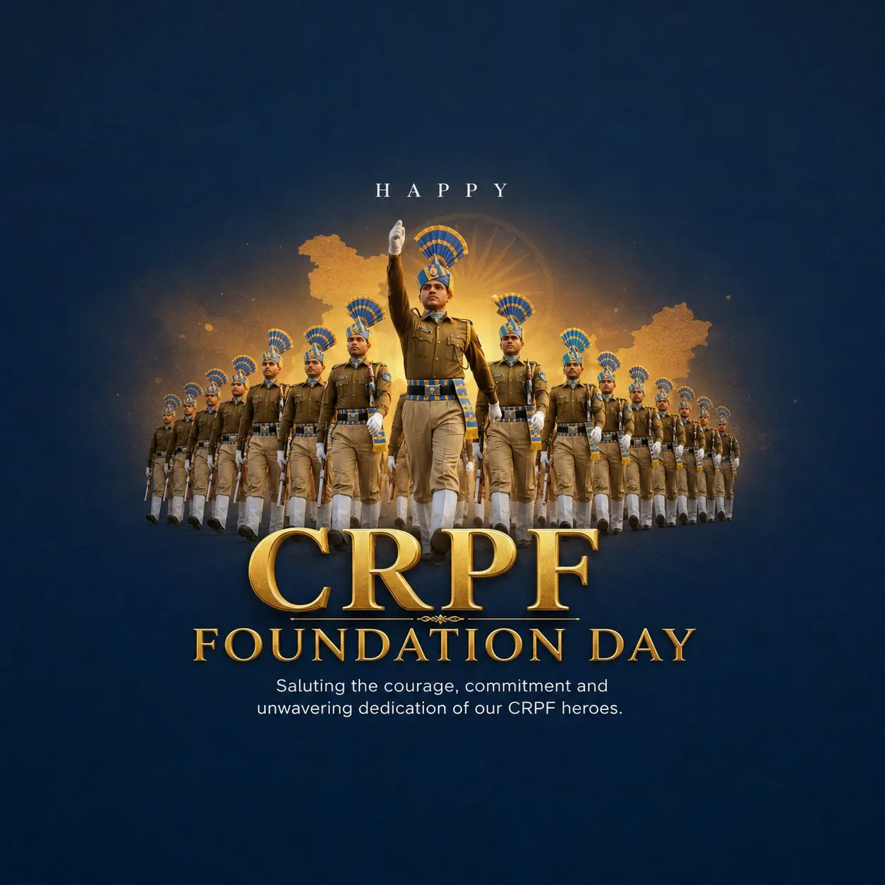 CRPF Foundation Day Poster Template