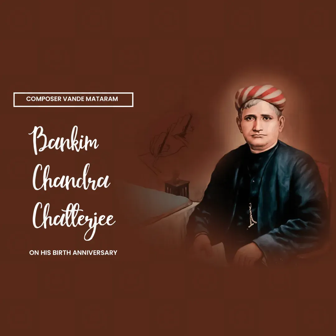 Bankim Chandra Chatterjee Birth Anniversary Poster Template