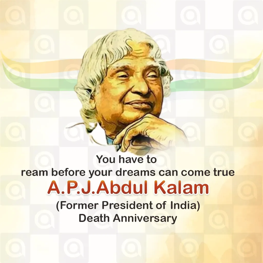 Dr. A.P.J. Abdul Kalam's death anniversary Poster Template