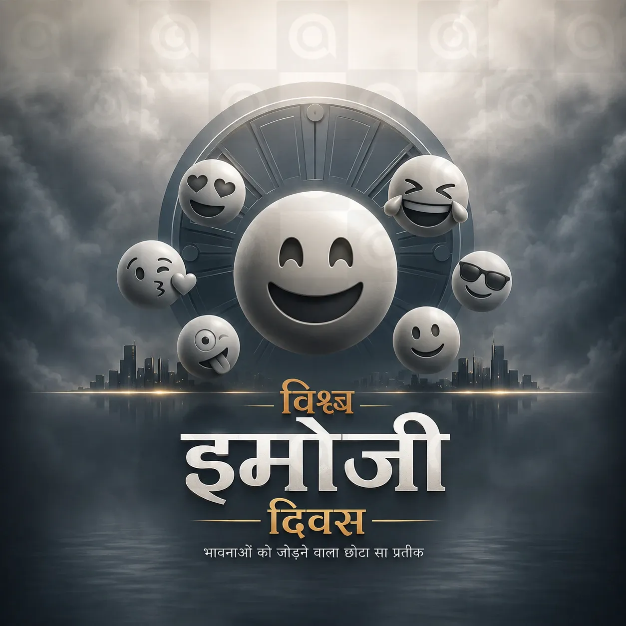World Emoji Day Poster Template