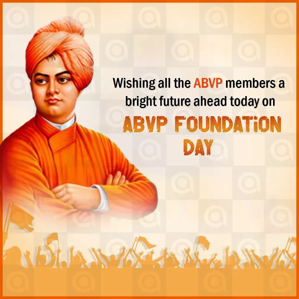 Akhil Bharatiya Vidyarthi Sthapna Diwas Poster Template